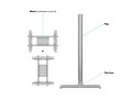 MULTIBRACKETS 7350073732418 M Display Stand 180 Single Silver w. Floorbase