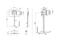 MULTIBRACKETS 7350073732418 M Display Stand 180 Single Silver w. Floorbase