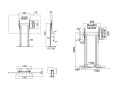 MULTIBRACKETS 7350073732579 M Public Display Stand 180 Dual Pillar Floorbase Black