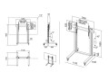 MULTIBRACKETS 7350073732739 M Public Display Stand 180 Dual Pillar Wheelbase Black