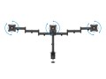 MULTIBRACKETS 7350073733385 M Deskmount Basic Triple Stand Black, VESA 75x75 & 100x100