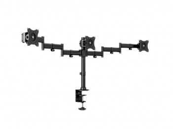 MULTIBRACKETS 7350073733385 M Deskmount Basic Triple Stand Black, VESA 75x75 & 100x100