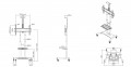 MULTIBRACKETS 7350073734627 Stand for video conferencing system - black - screen size: 55" - 80"
