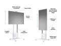 MULTIBRACKETS 7350073736782 M Motorized Floorstand with cabinet & camera shelf 120kg White