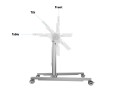 MULTIBRACKETS 7350073736829 M Public Display Stand 80 HD Wheelbase Single Silver - Stand for LCD display - aluminum - silver- screen size: 32" - 55" - mounting interface: 700 x 400 mm