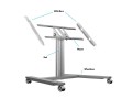 MULTIBRACKETS 7350073736829 M Public Display Stand 80 HD Wheelbase Single Silver - Stand for LCD display - aluminum - silver- screen size: 32" - 55" - mounting interface: 700 x 400 mm